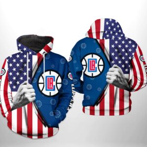 LA Clippers NBA US Flag Team 3D Printed Hoodie/Zipper Hoodie - 94b7a06dae84