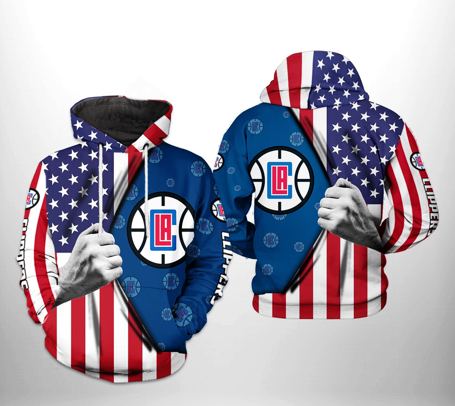 LA Clippers NBA US Flag Team 3D Printed Hoodie/Zipper Hoodie - 94b7a06dae84 LA Clippers NBA US Flag Team 3D Printed Hoodie/Zipper Hoodie - 94b7a06dae84