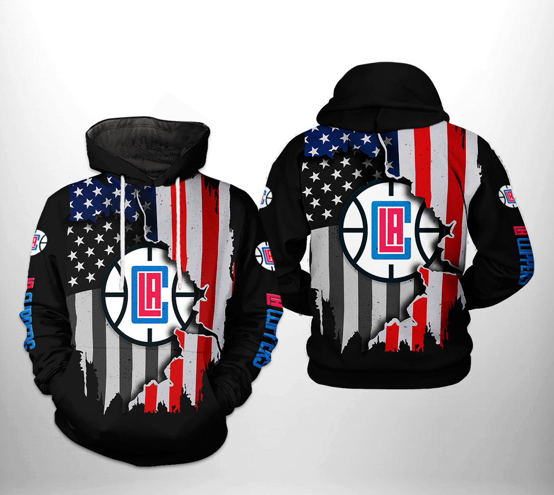 LA Clippers NBA US Flag Team 3D Printed Hoodie/Zipper Hoodie - f28a0639f1ca LA Clippers NBA US Flag Team 3D Printed Hoodie/Zipper Hoodie - f28a0639f1ca