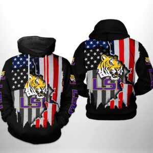 LSU Tigers NCAA US Flag 3D Printed Hoodie/Zipper Hoodie - 4ea56016f03c