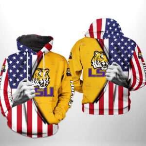 LSU Tigers NCAA US Flag 3D Printed Hoodie/Zipper Hoodie - bab176135625