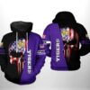 LSU Tigers NCAA US Flag Skull 3D Printed Hoodie/Zipper Hoodie - b6c5ab04f79d
