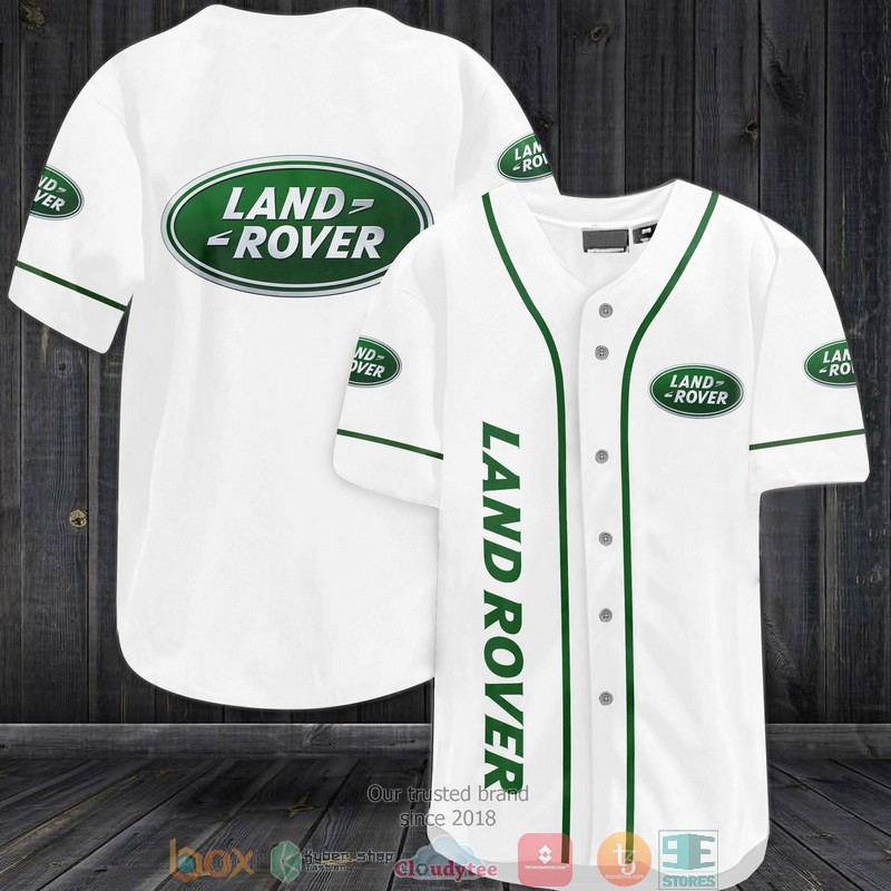 Land Rover White Baseball Jersey Land Rover White Baseball Jersey