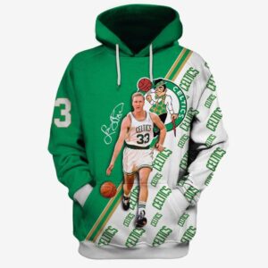 Larry Bird Celtics Team Pullover And Zip Pered Hoodies Custom 3D Larry Bird Graphic Printed 3D Hoodie All Over Print Hoodie For Men For Women - de71480cc8c8