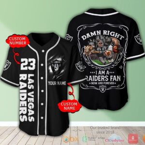 Las Vegas Raiders 3D Personalized Baseball Jersey Shirt