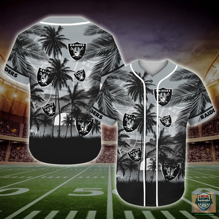 Las Vegas Raiders Nfl Palm Tree Baseball Jersey Las Vegas Raiders Nfl Palm Tree Baseball Jersey