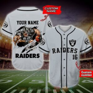 Las Vegas Raiders Nfl Personalized Baseball Jersey