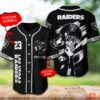 Las Vegas Raiders Nfl Personalized Baseball Jersey Shirt