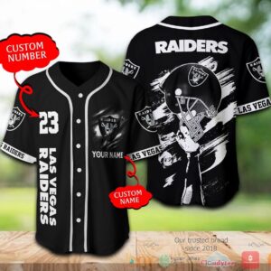 Las Vegas Raiders Nfl Personalized Baseball Jersey Shirt
