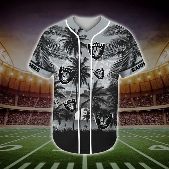 Las Vegas Raiders Tropical Baseball Jersey Las Vegas Raiders Tropical Baseball Jersey