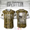 Led Zeppelin Skull Baseball Jersey Shirt