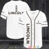 Lincoln Car White Baseball Jersey