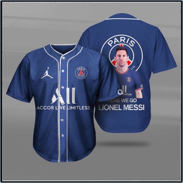 Lionel Messi Psg Paris Saint Germain Baseball Jersey Shirt Lionel Messi Psg Paris Saint Germain Baseball Jersey Shirt