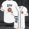 Lite A Fine Pilsner Beer White Blue Baseball Jersey
