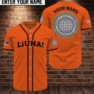 Liuna Custom Name Baseball Jersey