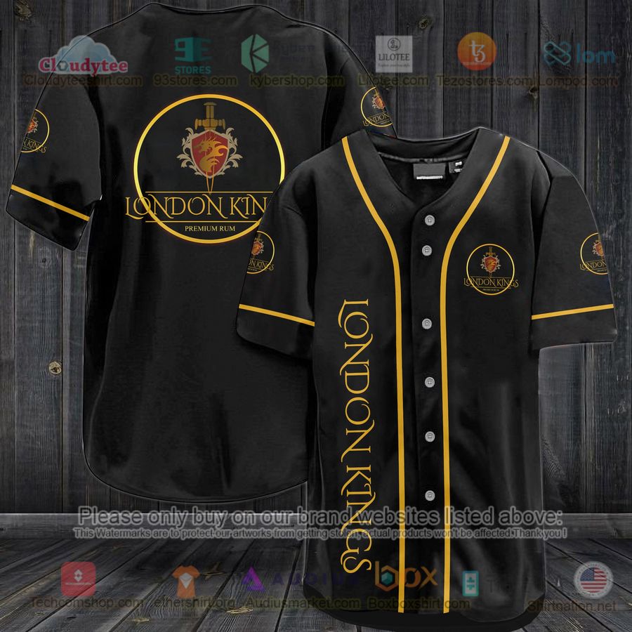 London Kings Black Baseball Jersey London Kings Black Baseball Jersey