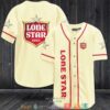Lone Star Beer Apricot Color Baseball Jersey