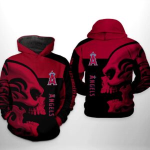 Los Angeles Angels MLB Skull 3D Printed Hoodie/Zipper Hoodie - 93fdbcbe3317