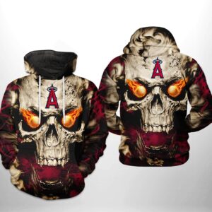 Los Angeles Angels MLB Skull 3D Printed Hoodie/Zipper Hoodie - d774be083c6f