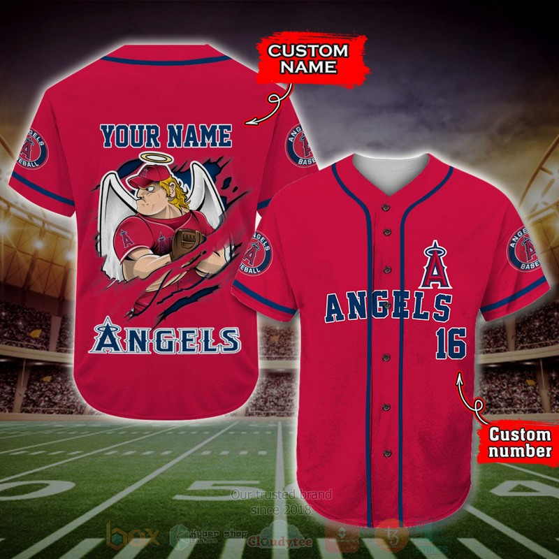 Los Angeles Angels Mlb Personalized Baseball Jersey Los Angeles Angels Mlb Personalized Baseball Jersey