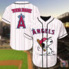 Los Angeles Angels Snoopy Custom Name Baseball Jersey