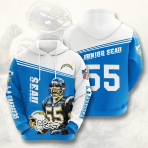 Los Angeles Chargers Junior Seau 3D Hoodie - 1d4e3bb9e1ed