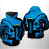 Los Angeles Chargers NFL Skull 3D Printed Hoodie/Zipper Hoodie - e7ff00cedf46