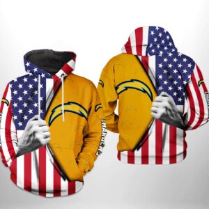 Los Angeles Chargers NFL US Flag Team 3D Printed Hoodie/Zipper Hoodie - 47afa83e5ade