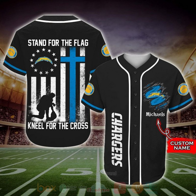 Los Angeles Chargers Nfl Custom Name Baseball Jersey Los Angeles Chargers Nfl Custom Name Baseball Jersey