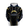Los Angeles Chargers Nfl Football Balls Black Blue 3D Hoodie For Men For Women Los Angeles Chargers All Over Printed Hoodie. Los Angeles Chargers 3D Full Printing Shirt - a22b1fcf5276