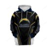 Los Angeles Chargers Nfl Football Balls Black Blue 3d Hoodie For Men For Women Los Angeles Chargers All Over Printed Hoodie. Los Angeles Chargers 3d Shirt - b93a9d189649