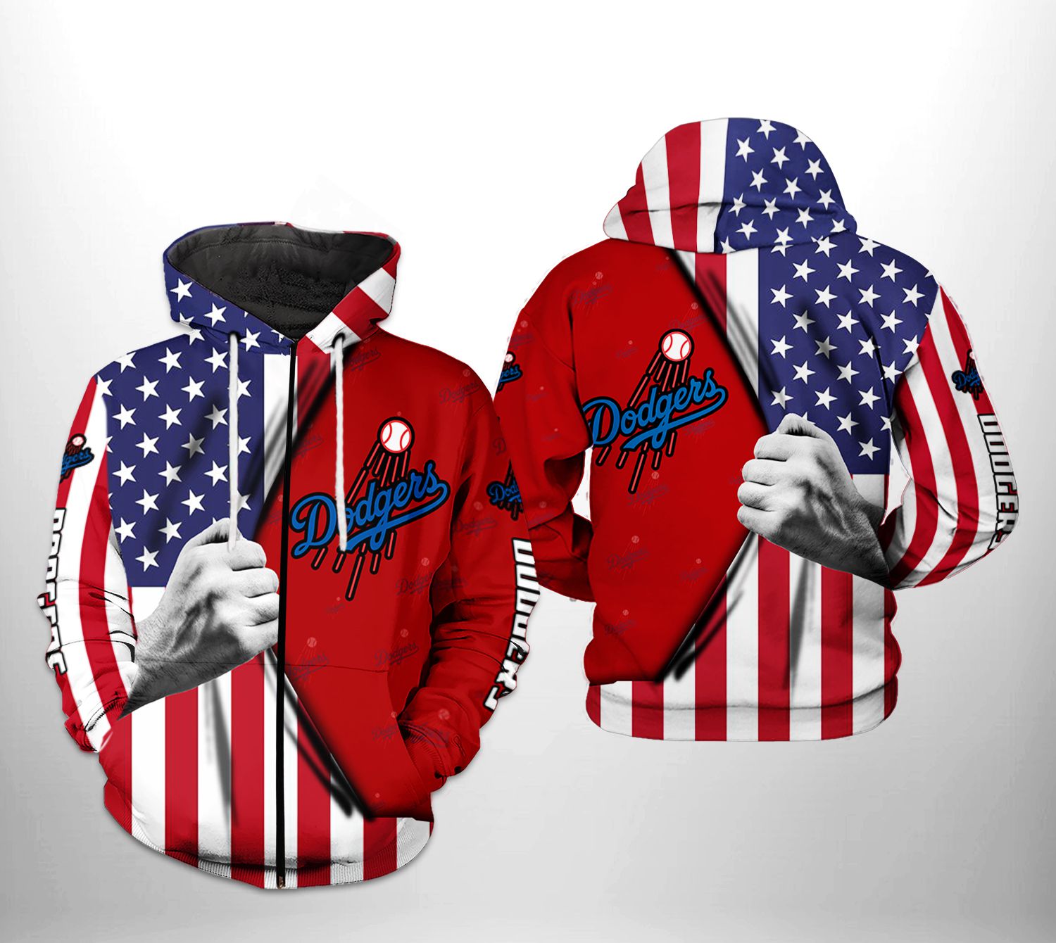 Los Angeles Dodgers MLB US Flag 3D Printed Hoodie/Zipper Hoodie - 2.9E+71 Los Angeles Dodgers MLB US Flag 3D Printed Hoodie/Zipper Hoodie - 2.9E+71
