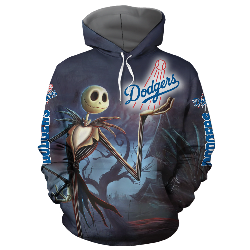 Los Angeles Dodgers With Jack Skellington 3D Printed Hoodie/Zipper Hoodie - 7ac81ae7f90e Los Angeles Dodgers With Jack Skellington 3D Printed Hoodie/Zipper Hoodie - 7ac81ae7f90e