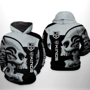 Los Angeles Kings NHL Skull 3D Printed Hoodie/Zipper Hoodie - 61aea899e509