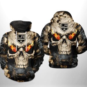 Los Angeles Kings NHL Skull 3D Printed Hoodie/Zipper Hoodie - d8e29480ef8b
