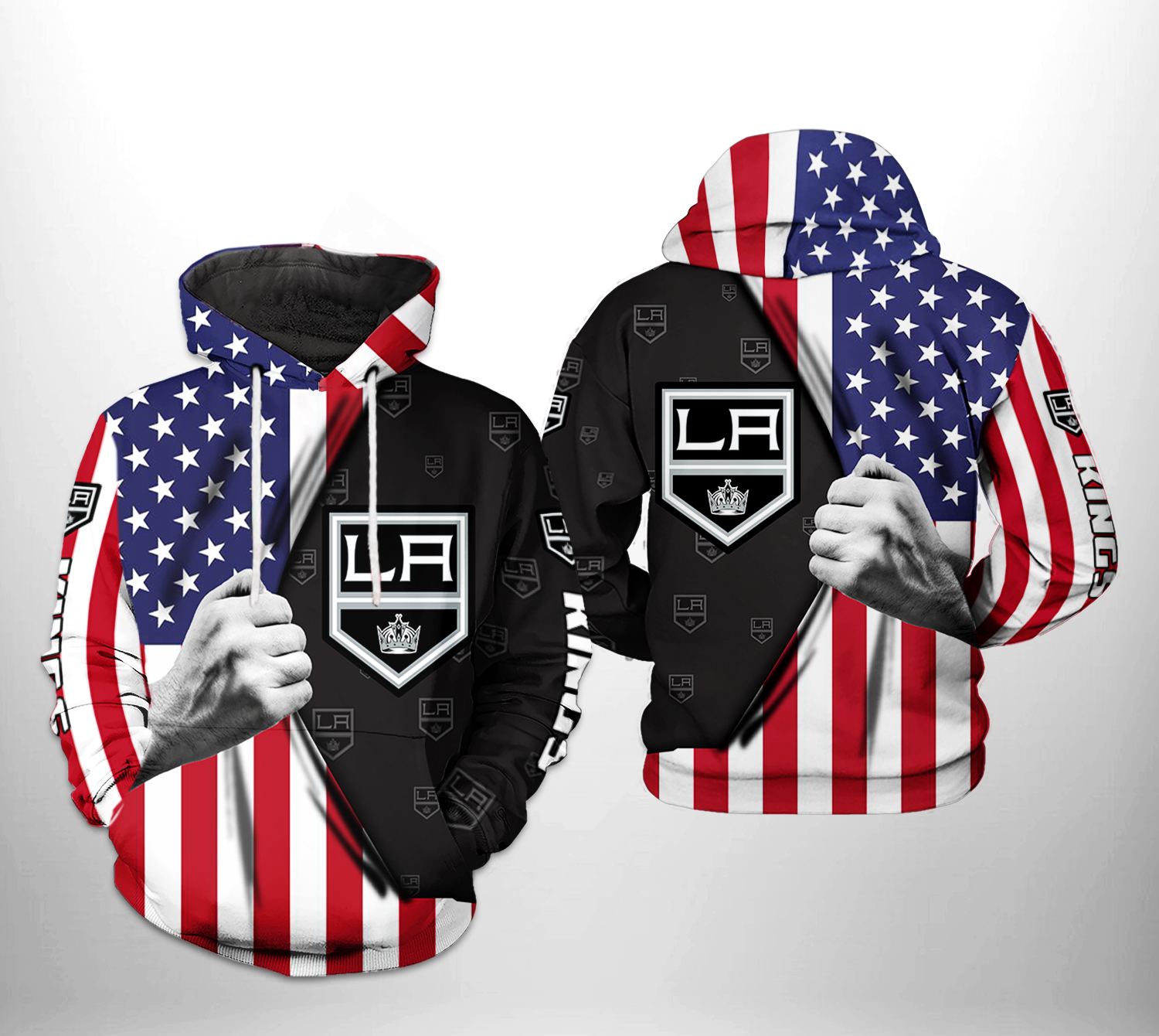 Los Angeles Kings NHL US FLag 3D Printed Hoodie/Zipper Hoodie - 8b0519522d49 Los Angeles Kings NHL US FLag 3D Printed Hoodie/Zipper Hoodie - 8b0519522d49