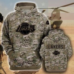 Los Angeles Lakers Camouflage Veteran Pullover And Zippered Hoodies Custom 3D Graphic Printed 3D Hoodie All Over Print Hoodie Sweatshirt For Fans Men Women - 4605329910bc