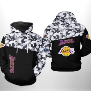 Los Angeles Lakers NBA Camo Veteran Team 3D Printed Hoodie/Zipper Hoodie - 3c3924443d73
