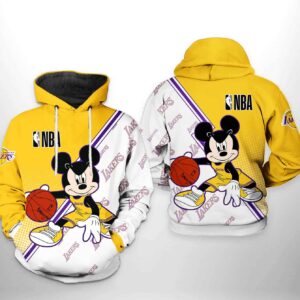 Los Angeles Lakers NBA Mickey 3D Printed Hoodie/Zipper Hoodie - 0e3196e0a873