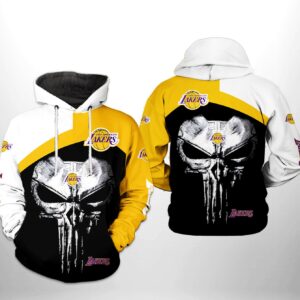 Los Angeles Lakers NBA Skull Punisher Team 3D Printed Hoodie/Zipper Hoodie - de0f68d05297