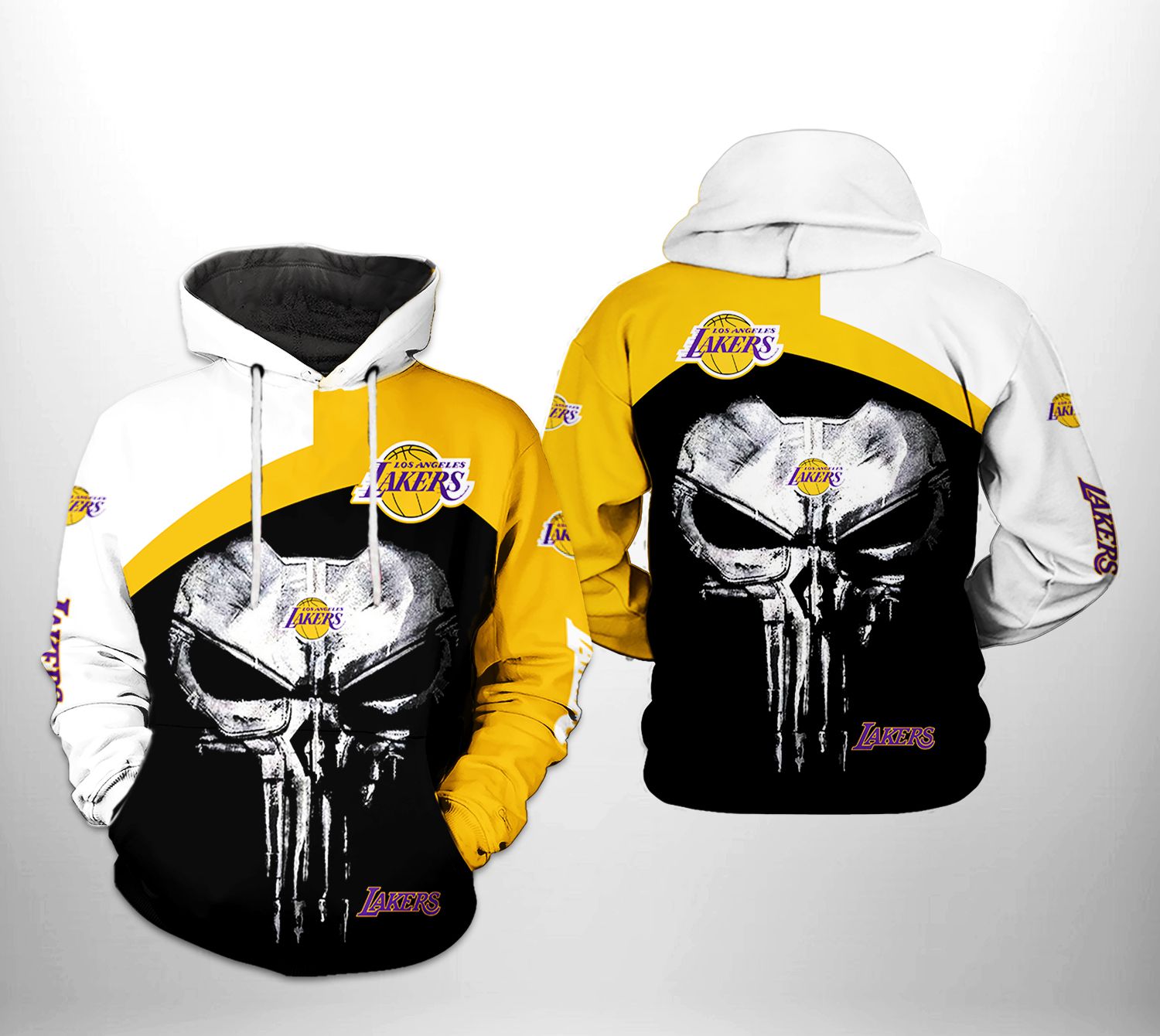 Los Angeles Lakers NBA Skull Punisher Team 3D Printed Hoodie/Zipper Hoodie - de0f68d05297 Los Angeles Lakers NBA Skull Punisher Team 3D Printed Hoodie/Zipper Hoodie - de0f68d05297