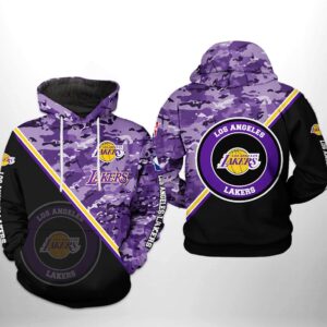 Los Angeles Lakers NBA US Camo Team 3D Printed Hoodie/Zipper Hoodie - 2f28dc0bbe77