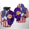 Los Angeles Lakers NBA US Flag Team 3D Printed Hoodie/Zipper Hoodie - 413e4270a663