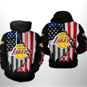 Los Angeles Lakers NBA US Flag Team 3D Printed Hoodie/Zipper Hoodie - 5d6094d009b8