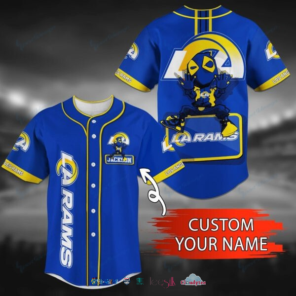 Los Angeles Rams Deadpool Personalized Baseball Jersey Shirt Los Angeles Rams Deadpool Personalized Baseball Jersey Shirt