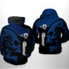 Los Angeles Rams NFL Skull 3D Printed Hoodie/Zipper Hoodie - d6307709dcdc