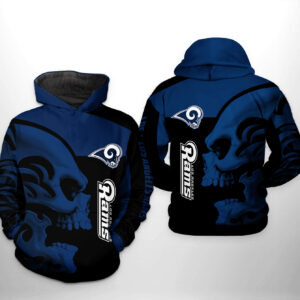 Los Angeles Rams NFL Skull 3D Printed Hoodie/Zipper Hoodie - d6307709dcdc