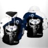 Los Angeles Rams NFL Skull Punisher Team 3D Printed Hoodie/Zipper Hoodie - 3ddbb6276f09