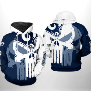 Los Angeles Rams NFL Team Skull 3D Printed Hoodie/Zipper Hoodie - 721404bf627e