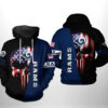 Los Angeles Rams NFL US Flag Skull Team 3D Printed Hoodie/Zipper Hoodie - d1e5ae42e667